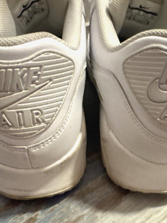Nike Air Max 90 White Leather Shoes Mens Size 13 Running Sneakers 302519-113